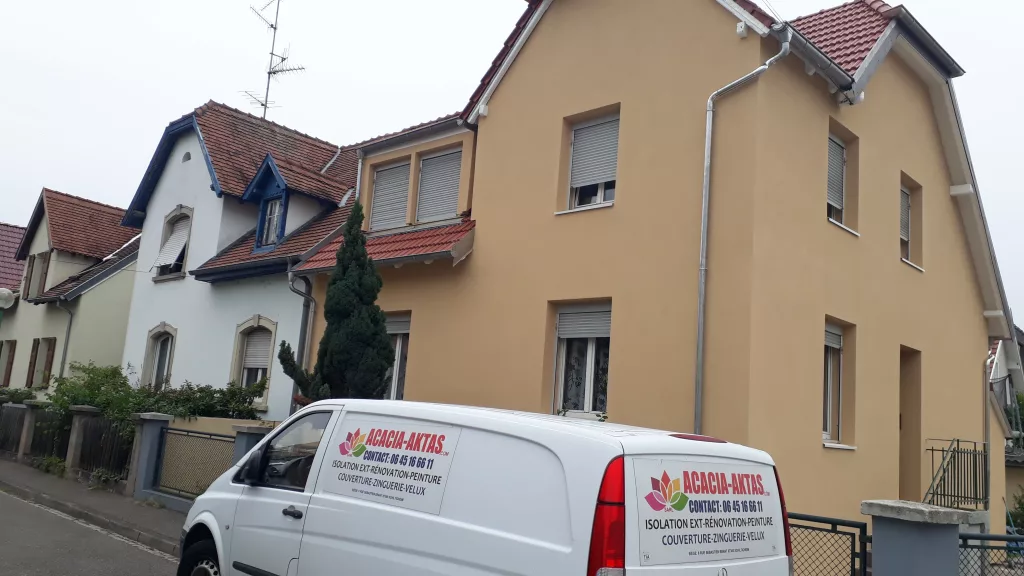 Ravalement de façade et isolation extérieure à Hoenheim 67800
