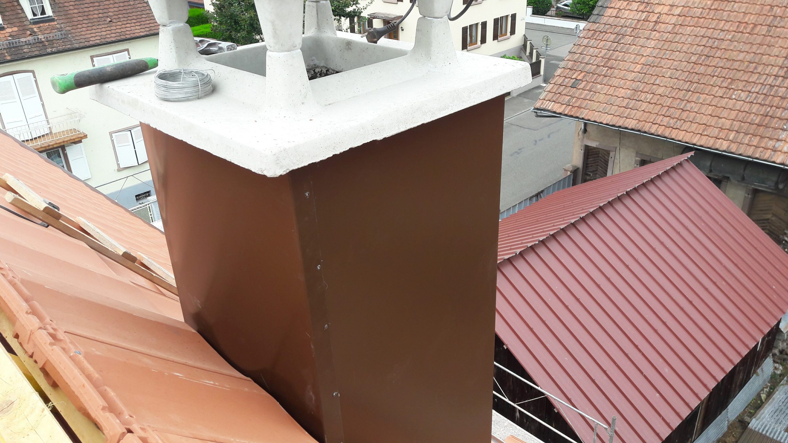 Habillage souche de cheminée