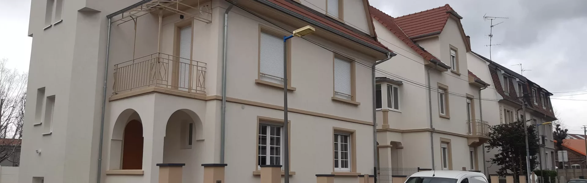 Aprés mise en crépi teinté à Strasbourg